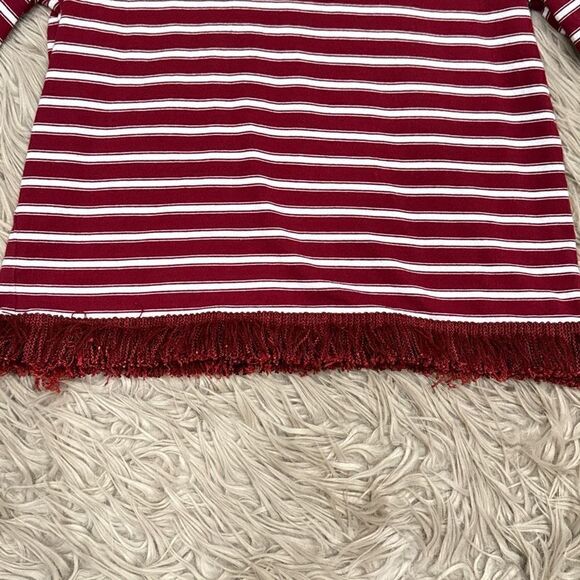 Kate Spade fringe striped blouse size medium - Picture 3 of 6